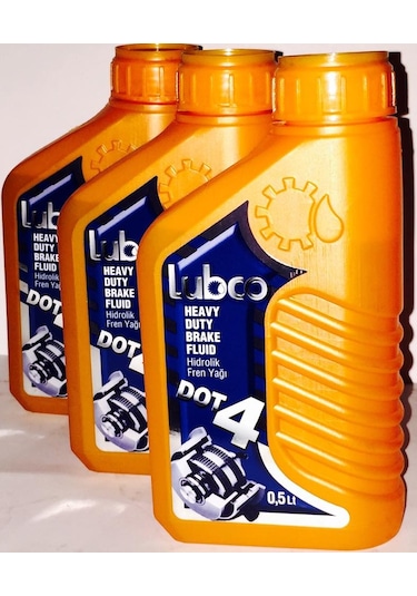 Lubco Dot 4 Fren Hidrolik ve Debriyaj Dolum Yağı 500 Ml 3 Adet