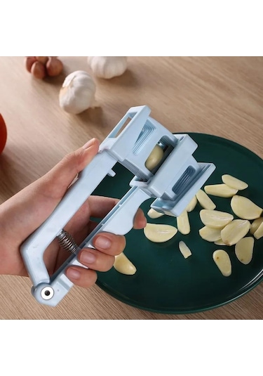 Mutfak Sarımsak Presi Dilimleyici Manuel Zencefil Bıçağı Sebze Doğrayıcı Sıkma Ayırıcı Yiyecek Ezici Kesici Ev Aletleri Mutfak Eşyaları Beyaz
