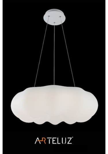 Luxury Bulut Model Modern Sarkıt Avize 55 Cm Beyaz