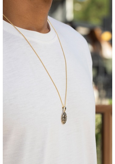 Uşaklıhafız 14 Ayar Altın Ejderha Figürlü Erkek Kolye