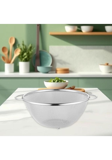 Homyl Paslanmaz Çelik Süzgeç Çok Amaçlı Kolay Gümüş