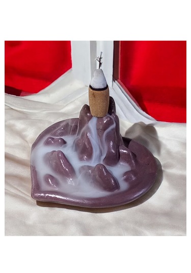 Kalp Şeklinde Himalaya Dağ Tasarımlı Geri Akış Şelale Tütsülük Ka