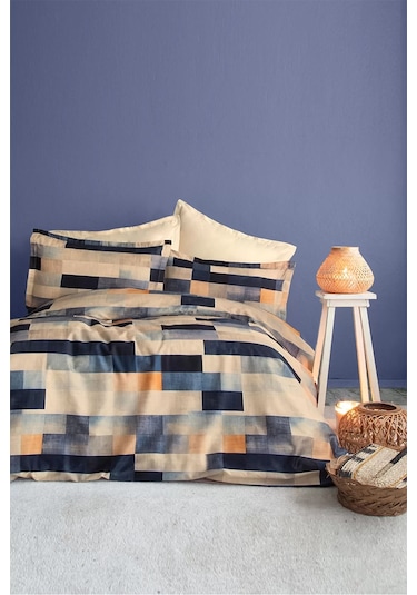 İssimo Home Wang %100 Pamuk Saten Çift Kişilik Nevresim Takımı Krem