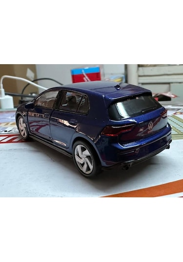 Oyuncak Metal Model Araba 1/36 Çek Bırak Vw Golf 8 Gtı Lacivert