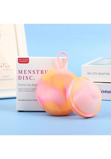 Kadınlar İçin Yeniden Adet Disk Kadınsı Lady Adet Disk Kuyruk Düz Fit Tasarım Sterilizasyon İle Silikon Kap Gümüş