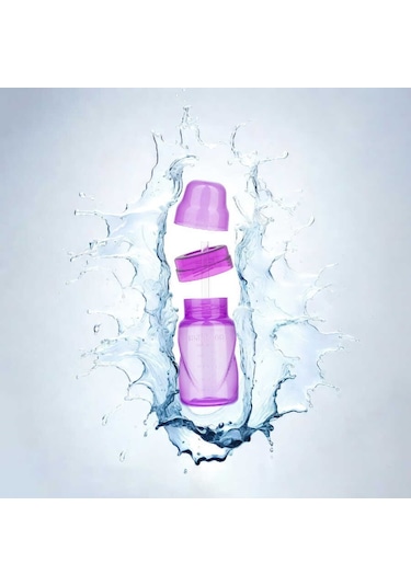 Mamajoo Antikolik Akıtmaz Pipetli Bardak 270 ml Mor, 12 Ay+