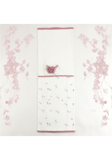 Sebi Bebe Çiçekli Fiyonklu Battaniye 80x85 Cm 1114