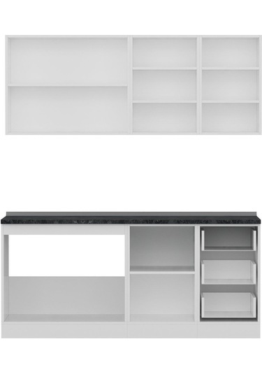 Minar 185 Cm Mutfak Dolabı Beyaz Dore 185-d2