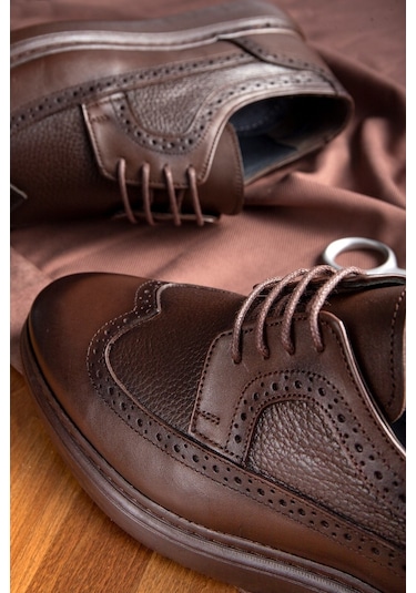 Lusso Hakiki Deri Erkek Günlük Klasik Ayakkabı, Hakiki Deri Klasik Ayakkabı, Derby Klasik