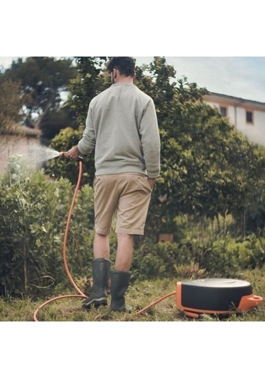 Fıskars 1025933 Tekerlekli Otomatik Hortum Makarası 360 Derece