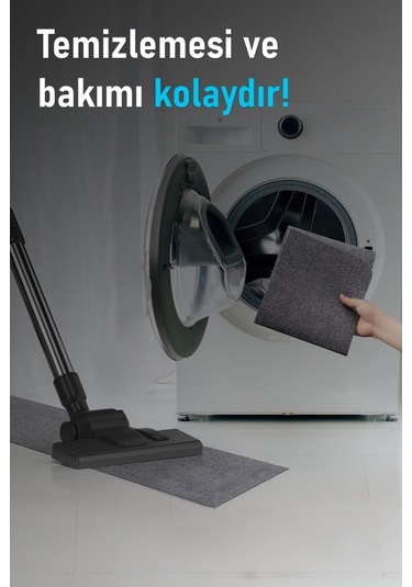 Halifleks Yapışkan Tabanlı Merdiven Basamak Paspası Rip Halı Kaymaz Tabanlı - Füme Null