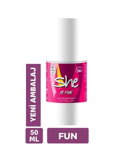 She Is Fun Kadın Roll-On Deodorant 50 ML