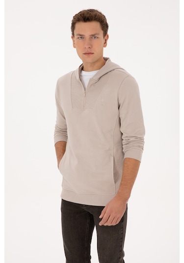 U.s. Polo Assn. Erkek Taş Sweatshirt 50316391-vr049 Tas