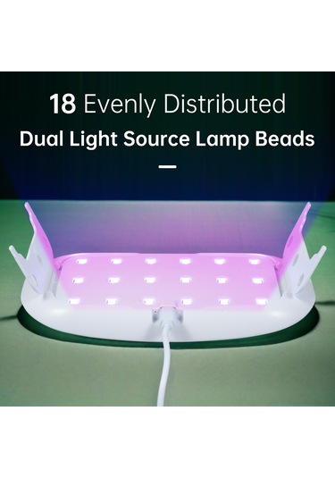 Gajeena 18 Led'li Uv Cihazı: Reçine Kürleme İçin 365+395nm Dalga Boyu, Katlanabilir Ayak, 60-150s Zamanlayıcı Ve Type-c Kablosu