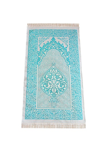 Hediyelik Şantuk Çantalı, Tesbihli, Çeyizlik Seccade Seti - Mavi Mavi