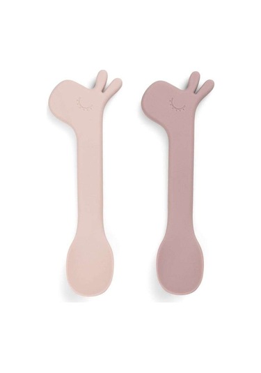 Done By Deer - Lalee - 2'li Silikon Kaşık Seti - Pembe