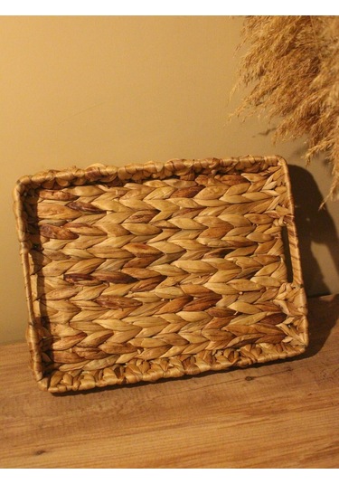 Hasır Su Sümbülü Dikdörtgen Tepsi Orta Boy Diğer