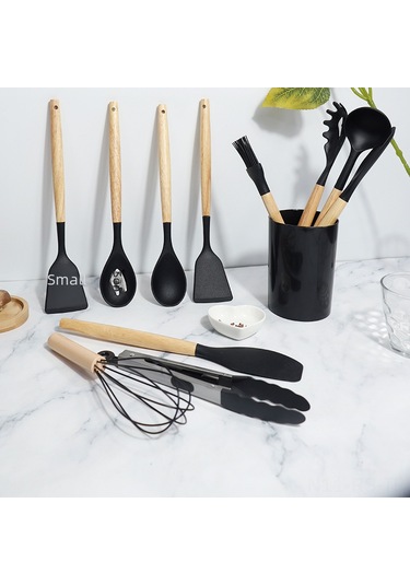 Reedark Ev Mutfak İçin 12 Parça Yemek Dereceli Silikon Set: Isıya Dayanıklı, Kaymazlı, Ergonomik Kova, Kaşık Ve Spatula Pembe, 700g Diğer