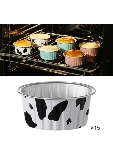 Suntek 15 Adet Alüminyum Muffin Bardaklar Folyo Pişirme