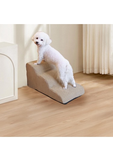 Suntek Küçük Köpekler İçin Köpek Merdivenleri Yüksek Bej