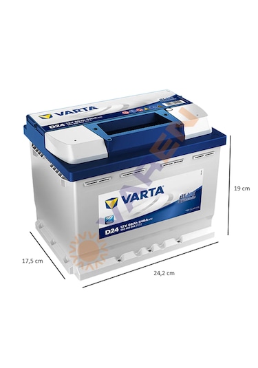 Varta Blue Dynamic D24 12 V 60 Ah 540 Cca Akü - 2025
