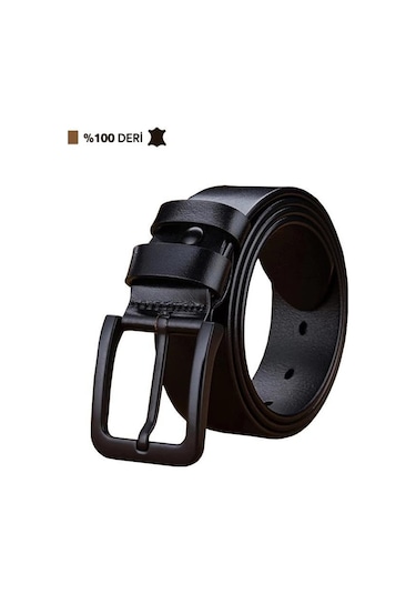 Trender Trend Hakiki Deri Erkek Spor Kemer 4.5Cm Siyah 0160