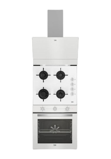Beko BFC 220 HB - BOCD T 6011 EHB - BDE 6050 HB Beyaz Cam Ankastre Set