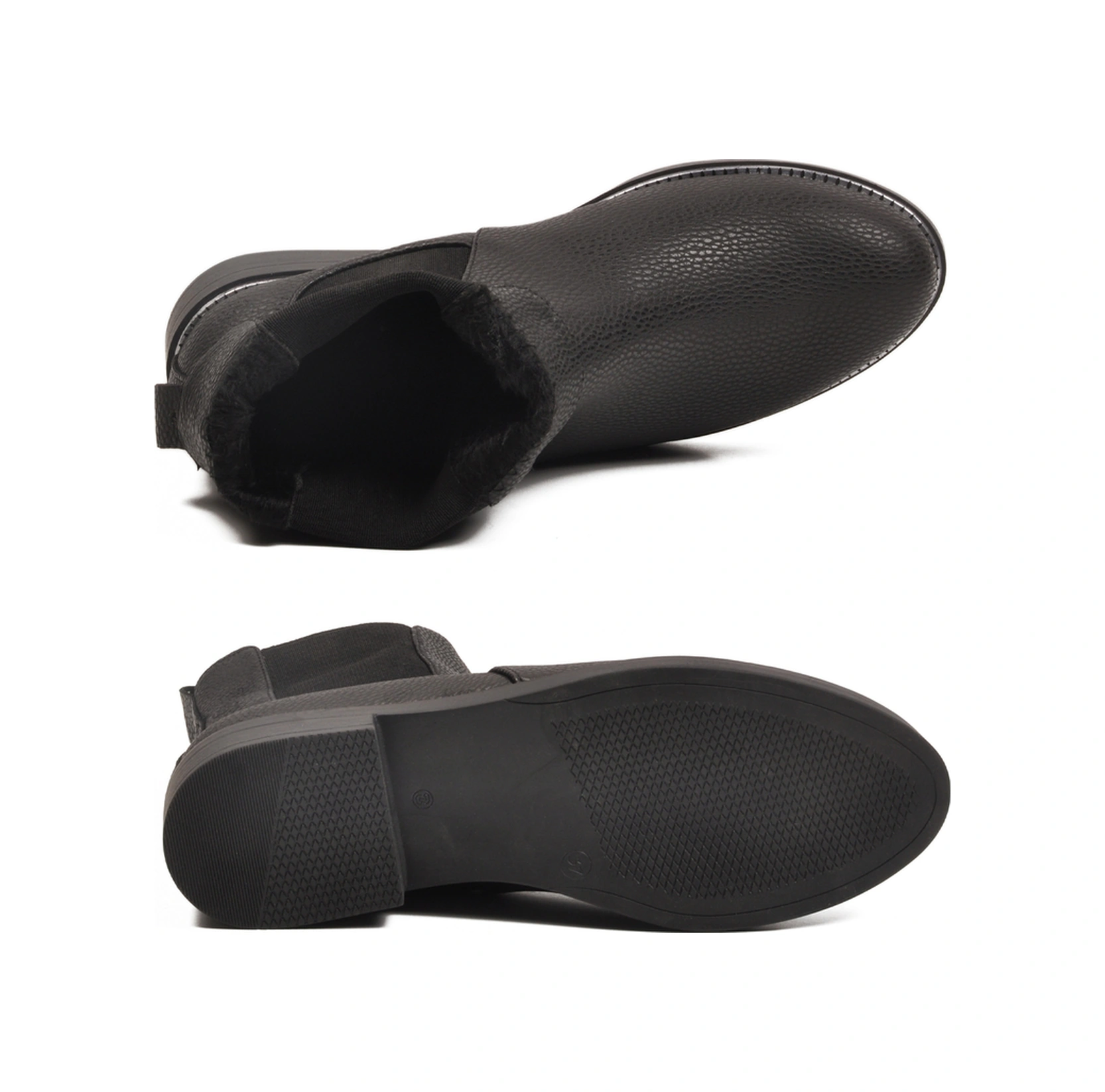 Pierre Cardin Siyah Floter Kürklü Kadın Chelsea Bot Çok Renkli