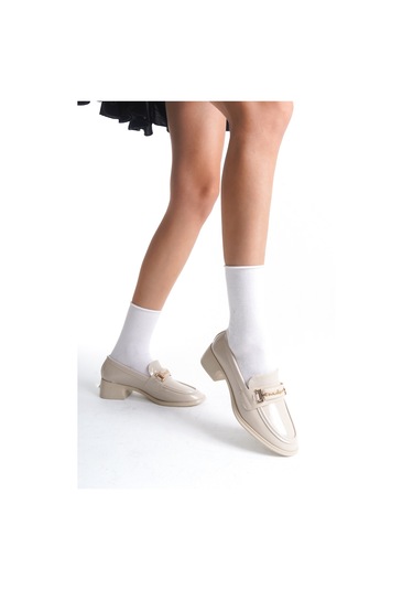 Garantili D344 Günlük Ortopedik Kadın Loafer Ayakkabı Ten