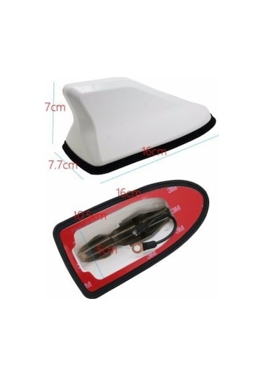 Tiger Marketing Toyota Uyumlu Carina Uygun Balina Shark Anten Köpek Balığı Anten Silikonlu Beyaz