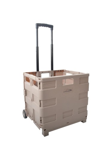 Campout Katlanır Tekerlekli Kamp Kasası Kahverengi