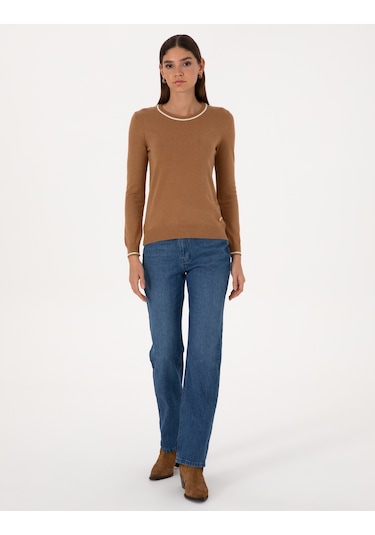 Pierre Cardin Kadın Camel Kazak /triko 50315910-vr015 Camel