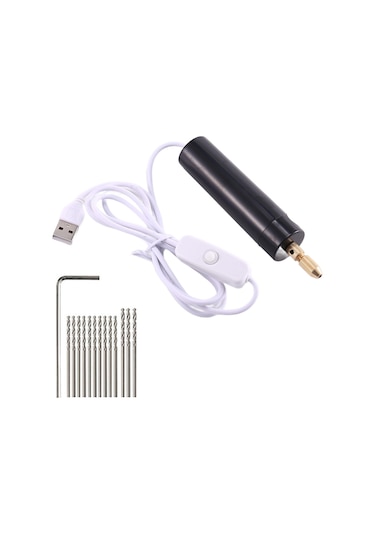 Reçine İçin 0,7-1,2 Mm Mikro-elektrikli El Matkabı Seti, Elektrikli Mini Matkap