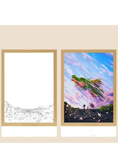 Anime Figürü Dragon Ball Işık Çerçevesi Led Gece Lambası Goku Vegeta 9 Çok Renkli