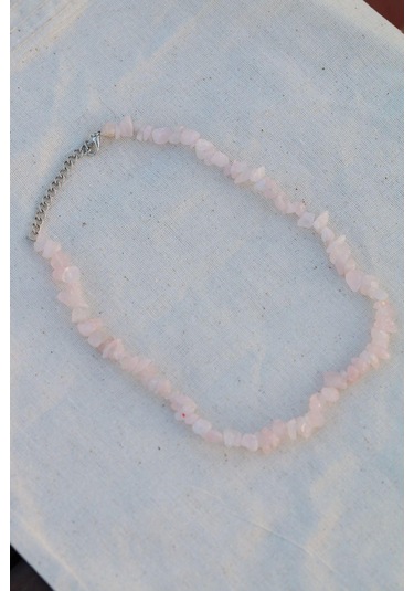 Pembe Kuvars Spiritüel Doğal  Taşı Tam Döngü Kolye Diğer