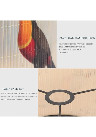 Masa Lambası Ve Zemin Lambaları İçin Modern Yuvarlak Davul Işık Gölgesi Retro Mandala Kolye Abajurları Diğer