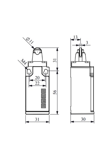 Emas L5k13mum331 ,plastik Gövde Kontak-1a1k Metal Makara Sınır Sivic