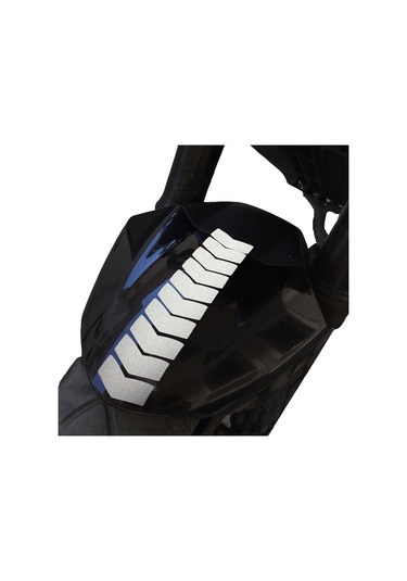 Ok Tasarımlı Reflektif Gri Çamurluk Kask Sticker Çınar Extreme