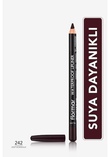 Flormar Waterproof Lipliner - Suya Dayanıklı Dudak Kalemi No:242 Deep Bordeaux 1.14 g 8690604567577
