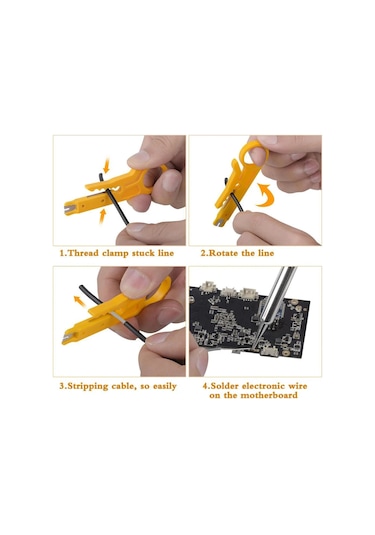 Red 220v 60w Ayarlanabilir Sıcaklık Havya Kiti 15 1 Havya