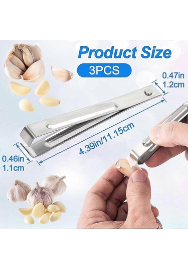 Adet Sarımsak Soyma Cımbızı, Paslanmaz Çelik Sarımsak Soyma Aleti Çok Renkli