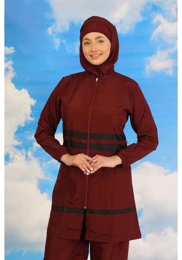 Akbeniz Kadın Tam Tesettür Mayo Bordo 31061-bordo Bordo