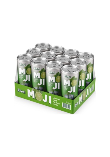 Rival Moji Limon Ve Nane Aromalı Gazlı İçecek 250 Ml 12'li