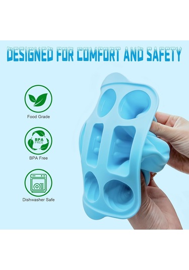 Silikon Buz Dondurma Kalıbı 3 Farklı Dondurma Kalıbı 9 Lu Çok Renkli