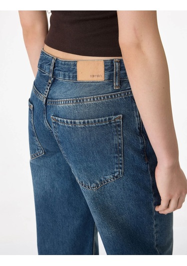 Koton Straight Fit Mavi Kadın Jean Pantolon 6sal40095md Mavi