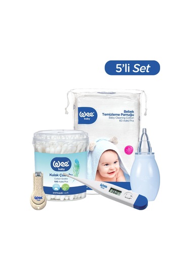 Wee Baby Yenidoğan 5'li Bakım Seti Beyaz