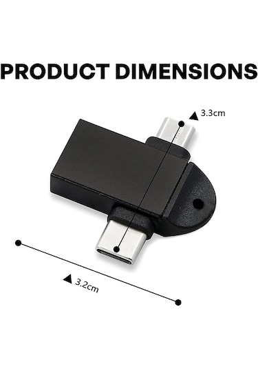 Alfais 4965 Micro Usb Type-C Otg Dönüştürücü Çevirici Adaptör