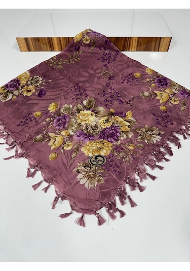 Sökme Boncuklu Pamuk Yazma - 05650 Gül Kurusu