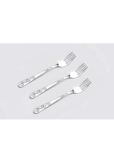 Viatom Çelik 12 Kişilik Sarmal Model Kahvaltı Çatalı