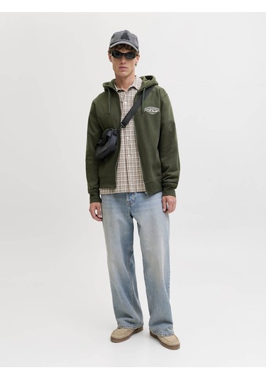 Jack & Jones Jjmakoto Haki Erkek Sweatshirt 12278607 Haki